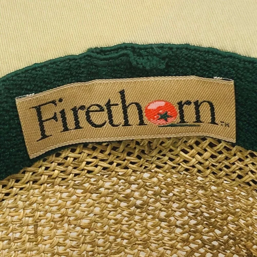VTG Firethorn GRAND GENEVA Wide Brim Straw Hat‎ L/XL Made In The USA Unisex
